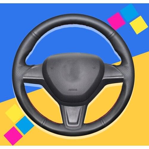 Auto Braid On The Steering Wheel Cover for Skoda Citigo 2013-2019 Fabia 2013-2019 Yeti DIY Car Interior Accessories Car-styling