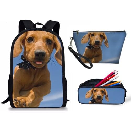 Dachshund Print Teenage Shoulder Bags Backpacks For Man Schoolbags Luxury Bag Small Pencil Case Women Travel Bagpack For School