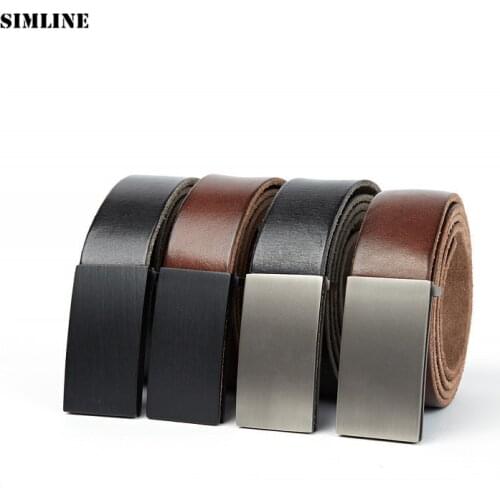Luxury Genuine Leather Belt Men Brand Designer High Quality 100% Real Cowhide Mens Vintage 3.8cm Masculine Soft Belts Male Strap