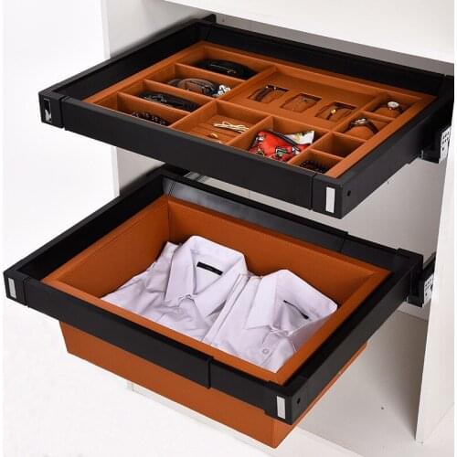 Wardrobe Stretch Pants Rack Damping Buffer Sliding Jewelry Storage Box Classification Box Cloakroom Hardware Accessories