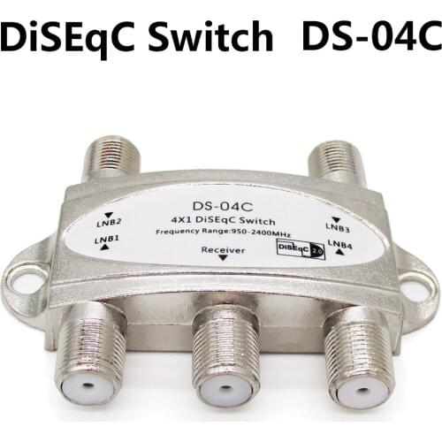 SZ High quality 4 in 1 DS-04C 4x1 DiSEqC Switch Satellites FTA TV LNB For Receiver V8 DVB-S/S2