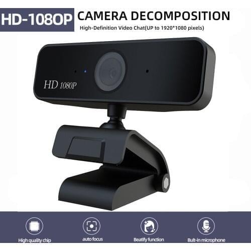 USB Web Camera 1080P HD 5MP Auto Focus Computer Camera Webcams Built-In Sound-absorbing Microphone 1920 *1080 Dynamic Resolution