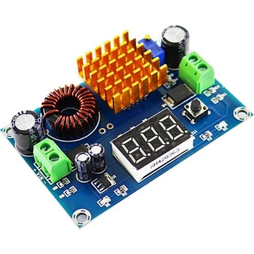 XH-M411 DC 3V-35V to DC 5V-45V Boost Module Digital Voltmeter DC-DC Step Up Module Boost Converter Board 5A Power Adjustable