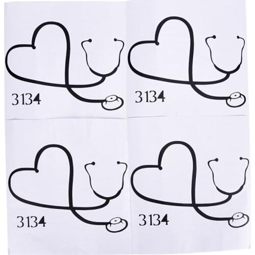 1pc Car Sticker The Heart Of A Nurse Doctor Stethoscope Love Stylish Reflective Vinyl Decal Car Sticker Distinctive 16*11.3CM