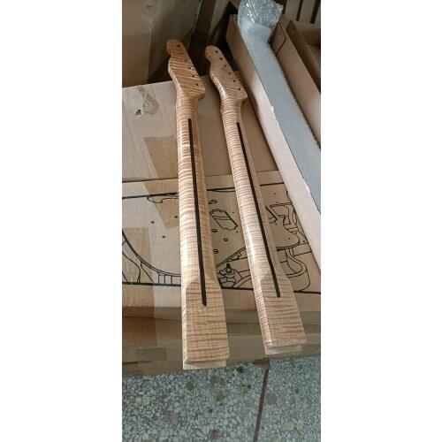 1pc Flame Maple Electric Guitar Neck 22 Fret maple Fretboard Abalone Dots Inlay