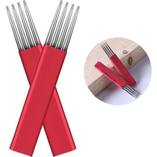 10Pcs Microblading Needles Tattoo Eyebrow Lip Good Quality Disposable Tattoo Balde Tools for Permanent Makeup Body Art Supply