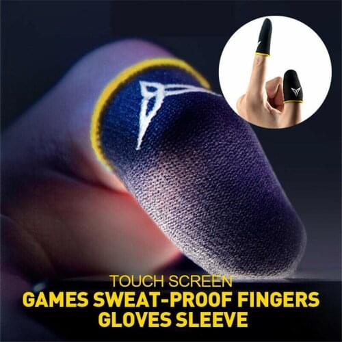 2pcs Gaming Finger Cover Sweat-proof Touch Screen Game Controller Finger Sweatproof Gloves Thumbs Finger Sleeve for PUBG Game