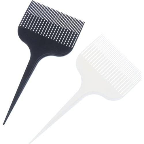 2Pcs Hair Dye Brush Hair Highlighting Teasing Hairdressing Comb with Rat Tail and Wide Tooth Solon Barber Hair Styling Tool