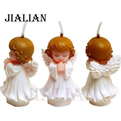 3D Angel girl Cake Decorating Tools soap mold Chocolate Dessert Decoration Silicone Mold Candle moulds DIY T0968