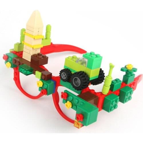 50pcs Glasses Frame Baseplate Building Blocks Technic Base Plate Glasses Frame Brick Toys For Children gift