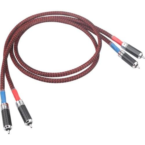 Audiophile West Electric RCA Cable carbon fiber RCA Plug HIFI audio Line