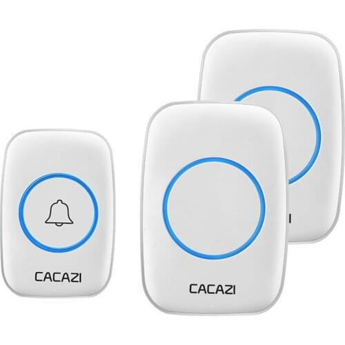 CACAZI AC 100-240V wireless doorbell waterproof 300M range door bell low price high quality home 38 chimes door ring