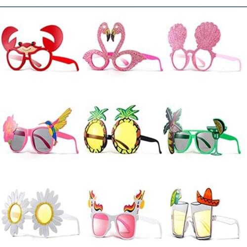 Hawaiian Style Beach Glasses Summer Yellow Beer Glass Sunglasses Glasses Prom Party Beer Glasses