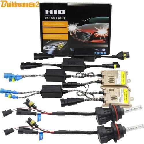 Buildreamen2 9007 55W Hi/Lo Canbus HID Bi Xenon Kit Decoder AC Bulb Ballast No Error Flicker 3000K-8000K 12V Car Headlight Light