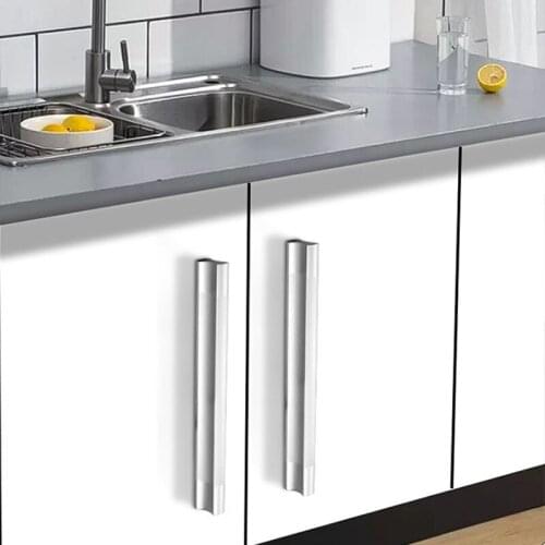 HJY Furniture Handles for Cabinet Cupboard Door Pulls Sand Silver Chrome Drawer Handle Zinc Alloy Wardrobe Hardware C25001