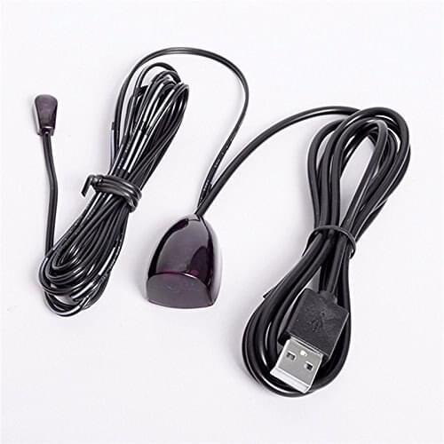 IR Repeater, Infrared Remote IR Extender with 1 Receiver and 1 Emitter Hidden IR System for Amplifier Cable Box Stereo Receiver