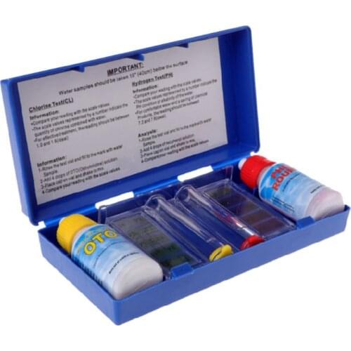 L9BE PH Water Quality Test Set Chlorine Hydroponics Testing Swimming Pool Aquarium