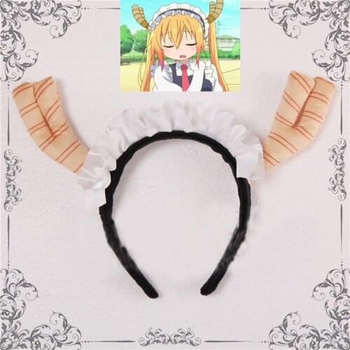 Miss Kobayashis Dragon Maid Toru Cosplay Headband Headwear Hair Clip Hairpin Halloween Costume Accessories