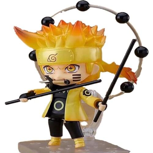 NARUTO Uzumaki Naruto Q version Qiu Daoyu Liudaoxian hand-run model car desk ornaments childrens collection toys holiday gifts