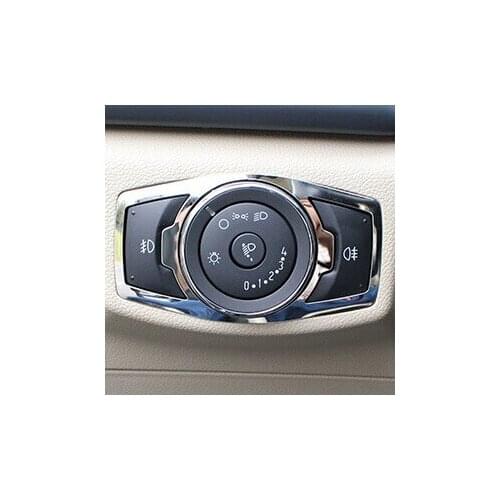 New Arrival Stainless Steel Car Interior Trim Headlight Switch Cover for Ford Focus 3 Escort Kuga Car styling