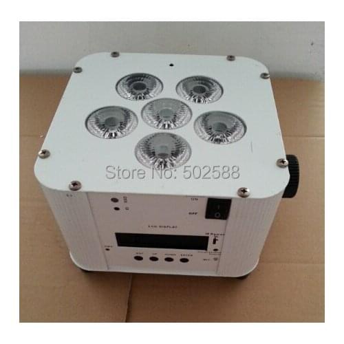 Wholesale 2.4G remote wifi control 6in1 rgbwauv 6*18w leds battery powered wireless dmx led stage flat par light 8pcs/fly case