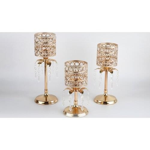 Wedding Bedroom Rhinestone Crystal Candlestick Home Bedside Decor Candle Holder