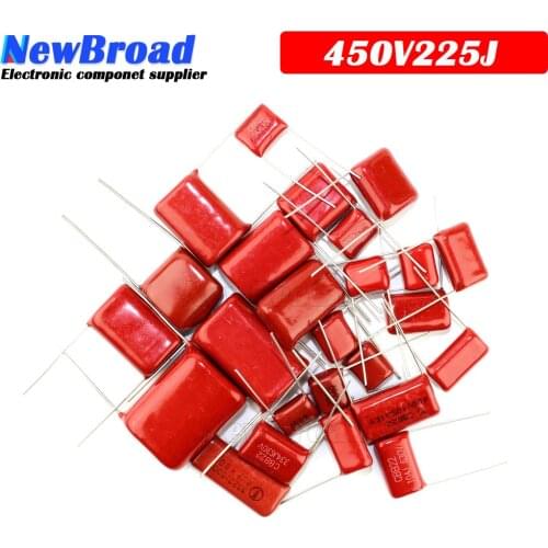 10pcs 450V 2.2uF 10pcs CBB Polypropylene film capacitor pitch 20mm 225 2.2uF 450V