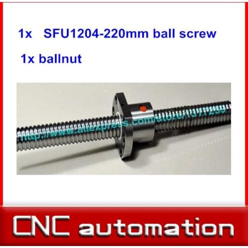 SFU1204 220mm RM1204 Rolled Ball screw rail with one ballnut