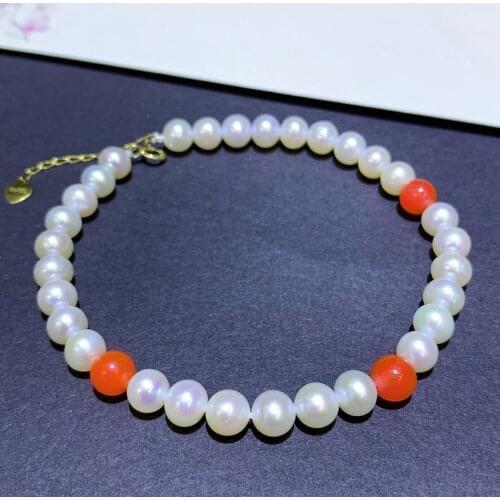 SHILOVEM real Natural freshwater pearls Bracelets classic fine Jewelry women wedding Christmas gift new myml5-6888zz