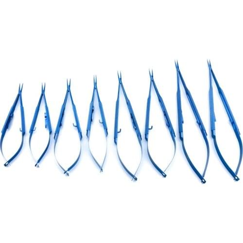 Titanium Castroviejo Needle Holder with lock curved/straight Dentist instrument Ophthalmic needle clamp