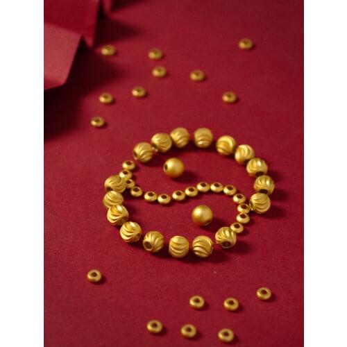 OAR golden beads diy Loose beads and separated beads accessories Bracelet accessories Shajin craft beads 24K Gold Beads