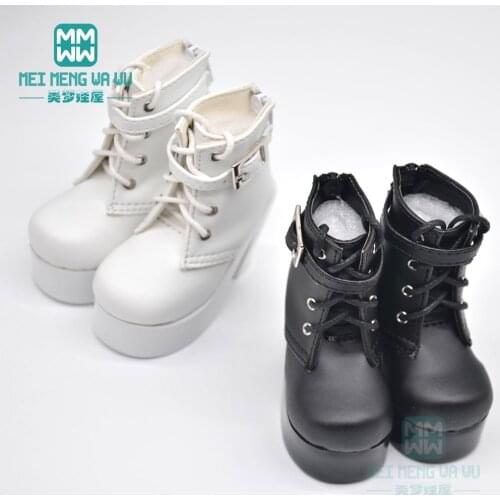 7.5*3.5cm mini doll shoes High-top leather boots, pointed leather shoes for 1/3 BJD SD10 SD13 doll accessoreis