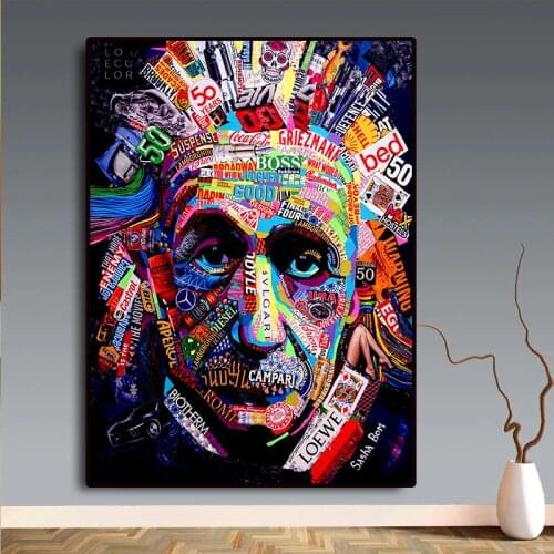 Funny Portrait Street Graffiti Art Canvas Painting Posters and Prints Wall Art Decoration Picture Room Home Cuadros Decoration