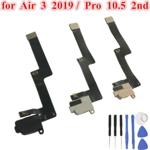 1Pcs Headphone Audio earphone Jack Port Connector Flex Cable For iPad Air 3 2019 A2153 A2123 Pro 10.5 2nd Gen Replacement Parts