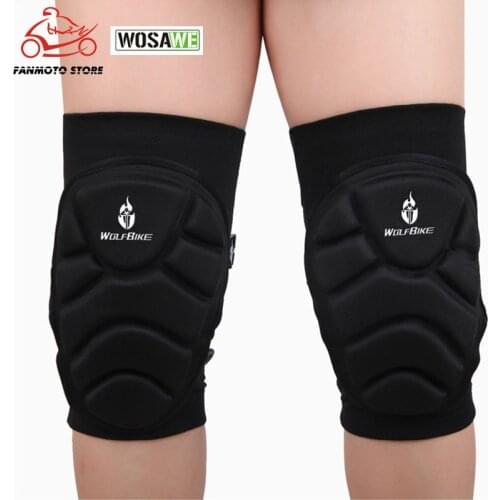 WOSAWE 2Pcs Knee Pads MTB Bike Cycling Protection Set Motorcycle Dancing Knee Brace Support Gear Protector Guards