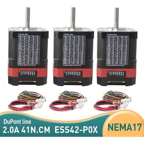3pcs Integrated Stepper servo motor 2.0A 41N.CM ESS42-P0X-40MM 42 Integrated stepper Servo Motor with Drive Nema17 Closed loop