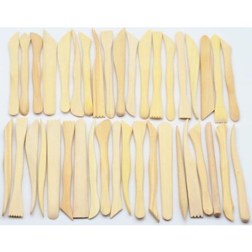38pcs as showing wood Styling knife Blade Modeling Colored Clay Plasticine Tool Mold Toys Hobbies Learning Education