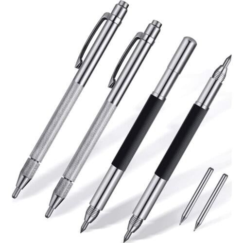 6 Pcs Engraving Pen Tip Scriber, Tungsten Carbide Scribers With Magnet, Metal Etching Engraving Pen For Metal Glass Wood