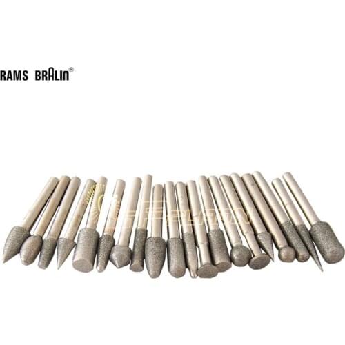 Diamond Grinding Point 20 pieces/set Diamond Abrasive Burrs for Polishing Stone Ceramic Glass