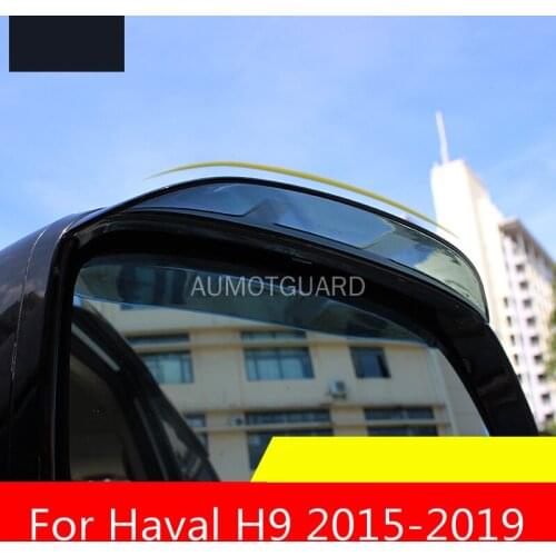 Car Rearview Mirror Rain Eyebrow PC Material Mirror Rain Eyebrow Car Decoration Accessories For Haval H9 2015-2020