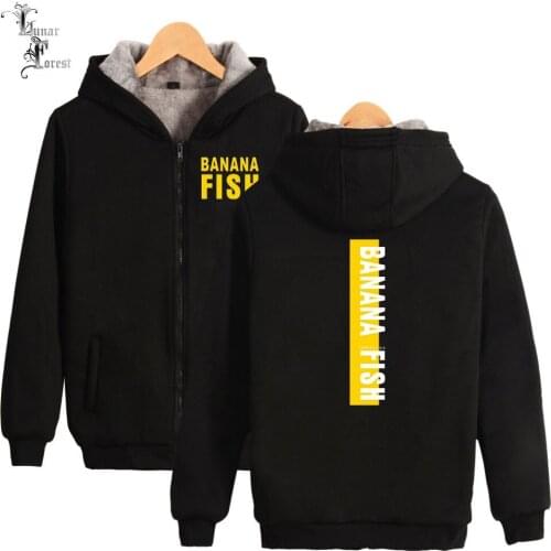BANANA FISH High-Q Unisex Luminous Cardigan Fleece hooded Hoodie Men/Women Japanese Anime Jacket Coat Casual Hoodie Sweatshirts