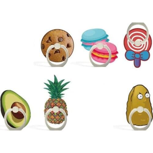 Sugar Avocado Macaron Phone Ring Mobile Phone Stand Holder For iPhone Xiaomi Huawei Acrylic Fruits Phone Holder For Smartphone