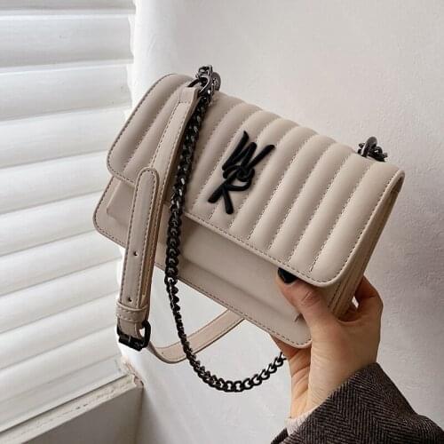 Design Ins Bag Female 2021 New Fashion Chain Messenger Bag Shoulder Bag Square Bag Underarm Bag Dual-use Bag Width: 20cm