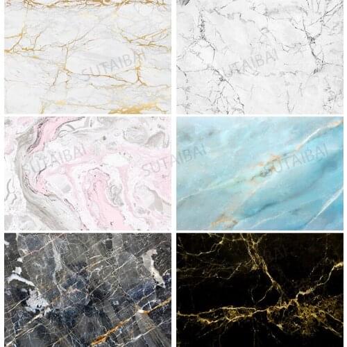 Dreamy Natural Gradient Black Marble Texture Backdrops Portrait Photo Shoot Photography Background for Studio Photozone Props