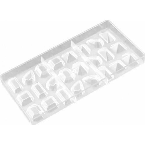 DIY Chocolate Mold Exquisite Non-stick Heat-resistant 24 Cavities Diamond Shaped Cookie Tray Mould for Kitchen Bakeware