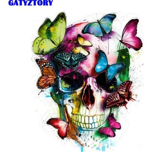 GATYZTORY Frame Abstract Butterfly DIY Painting By Numbers Kits Modern Wall Art Canvas Painting Unique Gift For Home Decoration