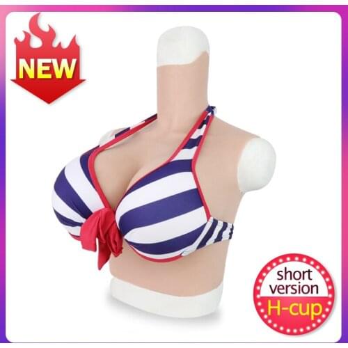 Crossdresser Artificial Silicone Big Breast Forms Fake Boobs H Cup For Pechos Shemale Transgender Drag Queen Sexy Lingerie Vest
