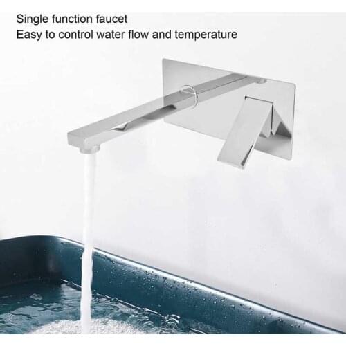 G1/2 Brass Faucet Electroplating Wall-Mounted Facet with Single Handle for Bathroom Kitchen Taps For Bathroom