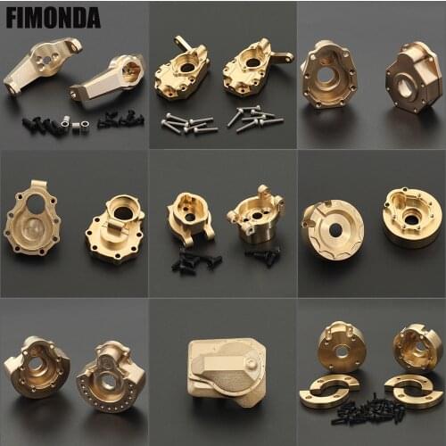 Brass Heavy Duty Counter Weight Set Portal Drive Axle Housing Bumper Mount for 1/10 RC Crawler Traxxas TRX4 TRX6 Upgrade Parts