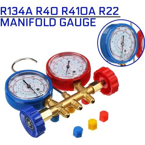 R134a R40 R410a R22 Manifold Gauge with Connector Refrigerant Device Digital Pressure Gauge Refrigerant Filling Device